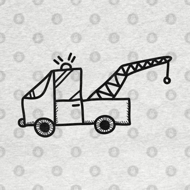 Tow Truck Hand Drawn by KC Happy Shop